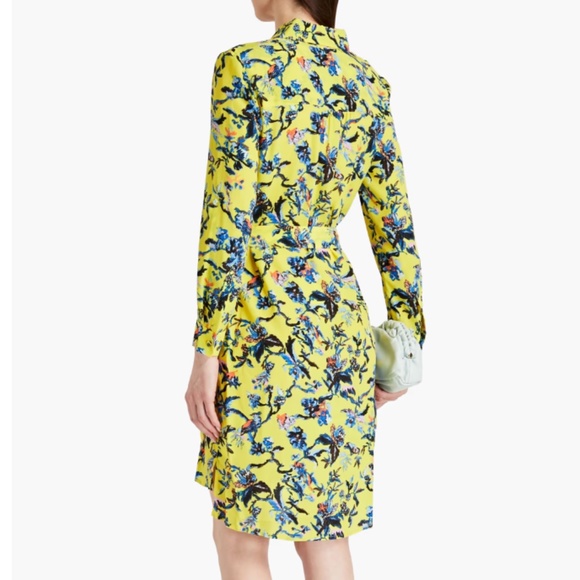 Floral-Print Crepe De Chine Silk Blended Shirt Dress from DIANE VON FURSTENBERG - Picture 3 of 13